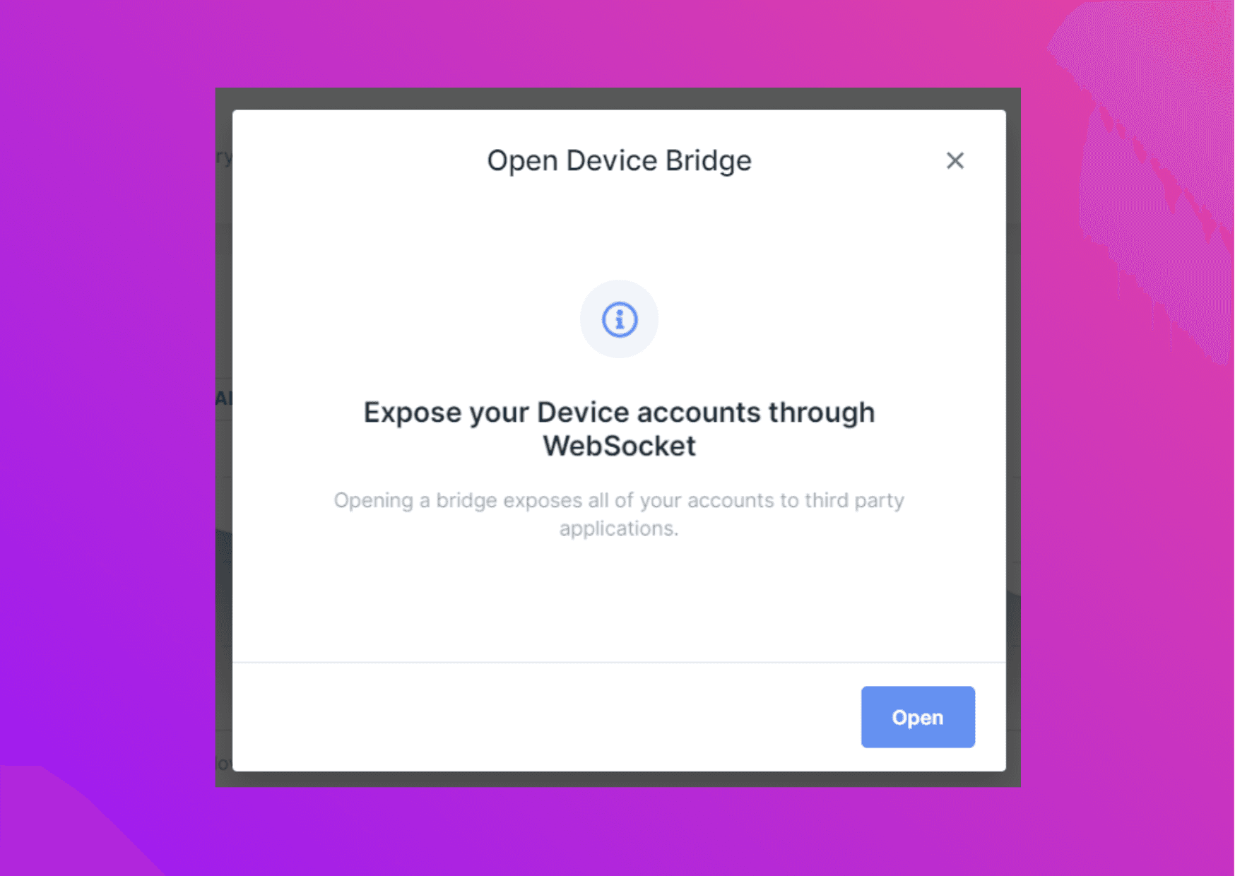 Screenshot with Ledger Live
