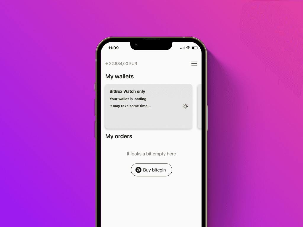 Screenshot of the Pocket App while loading the wallet