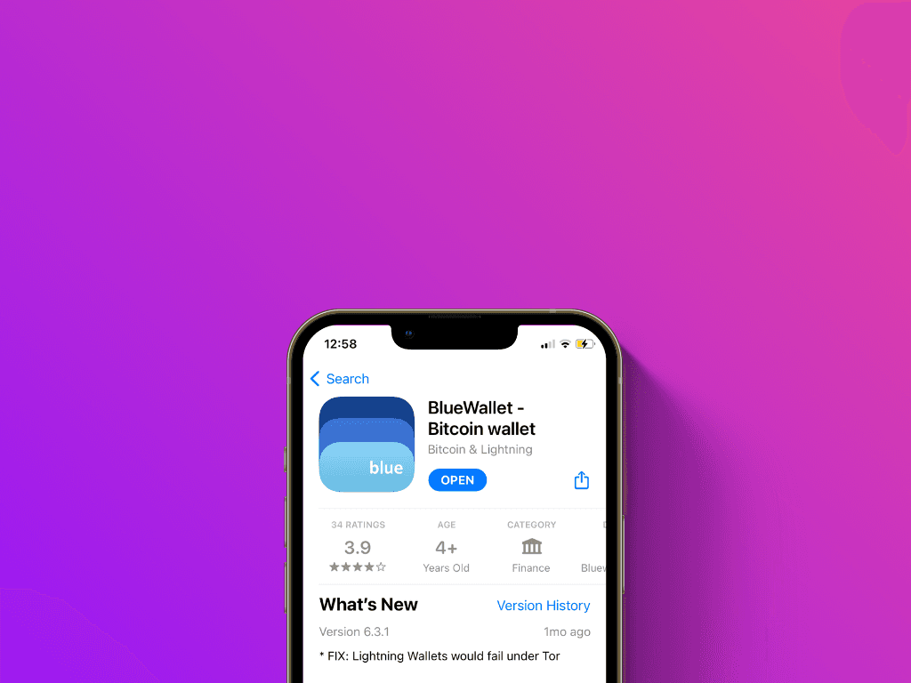 Screenshot of the App Store with BlueWallet