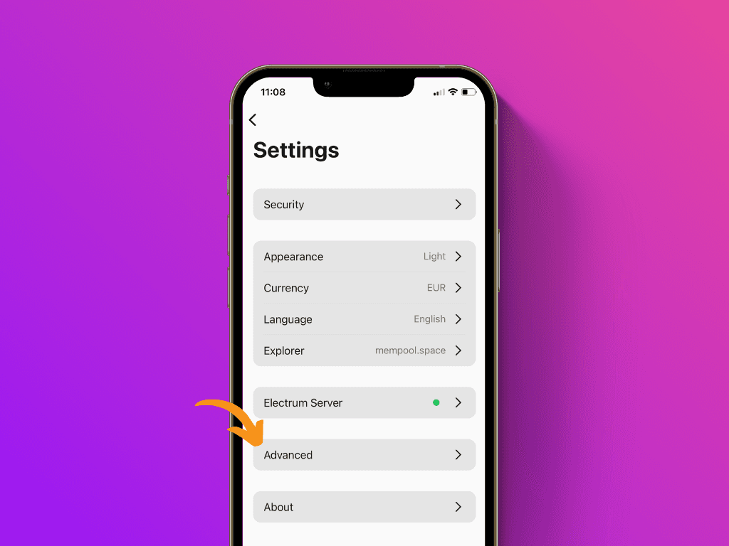 Screenshot of the screen with the Pocket App settings