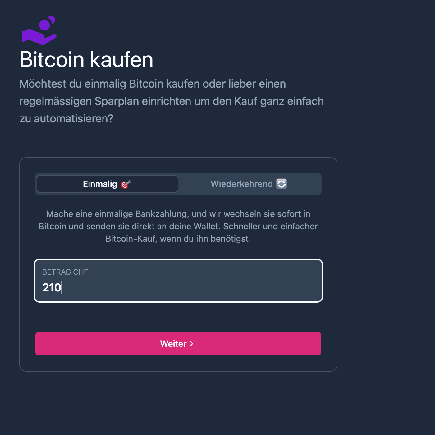 Enter your amount