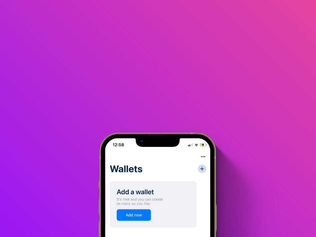 Screenshot of BlueWallet with Add Wallet option