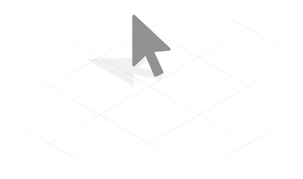 Isometric illustration of a computer mouse pointer